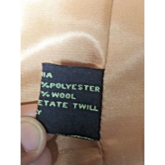 J. RIGGINGS Blazer Jacket Mens 44R Brown tan Wool-blend Houndstooth Sports Coat - Picture 14 of 16